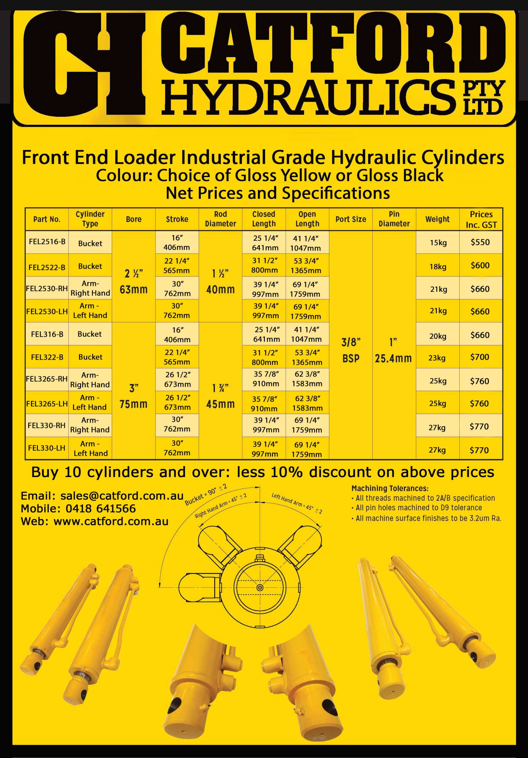 Front End Loader Cylinders Get A Price Online Now